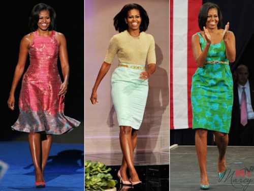 Первая леди США обожает яркие наряды
