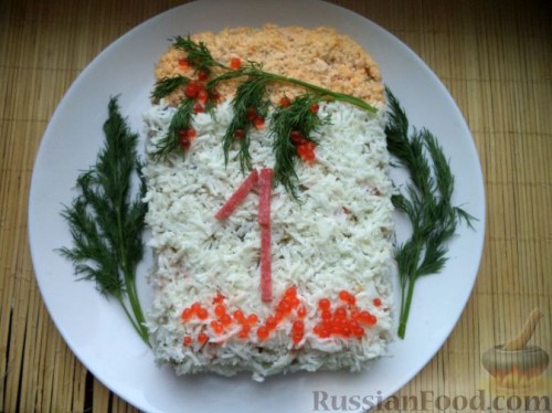 Салат оформлен в форме календаря (фото: russianfood.com)
