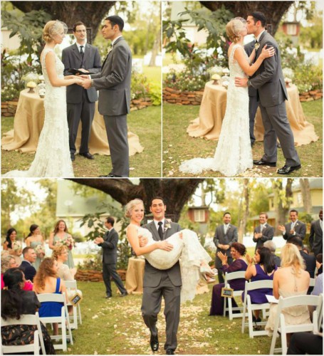 Венчальный обряд в протестантской церкви (фото: weddingbee.com)