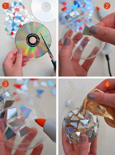 Сделать шар из дисков очень просто (фото: www.shostka.in)